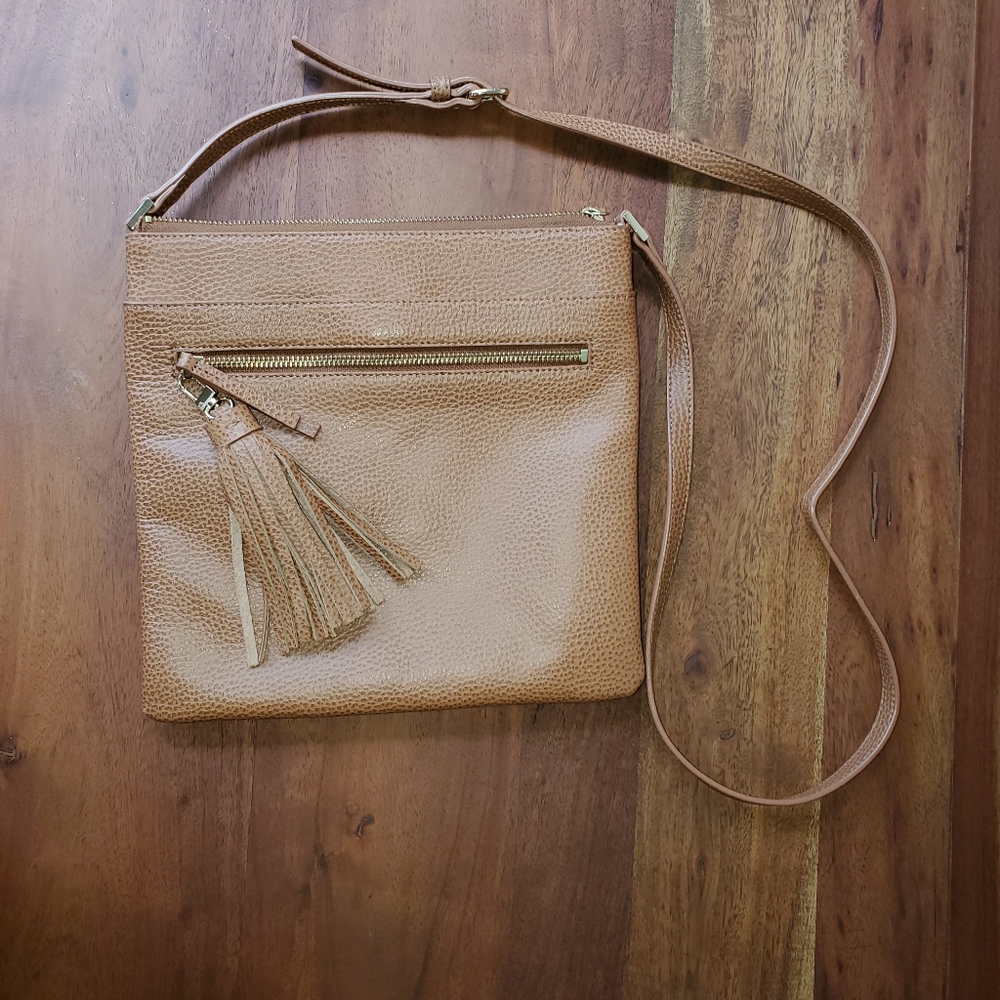 Halogen Tassled Leather Cross Body Bag